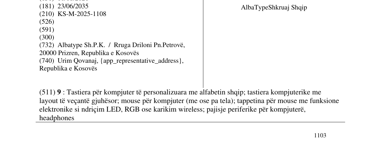 Zëri i markës AlbaTypeShkruaj Shqip në buletin