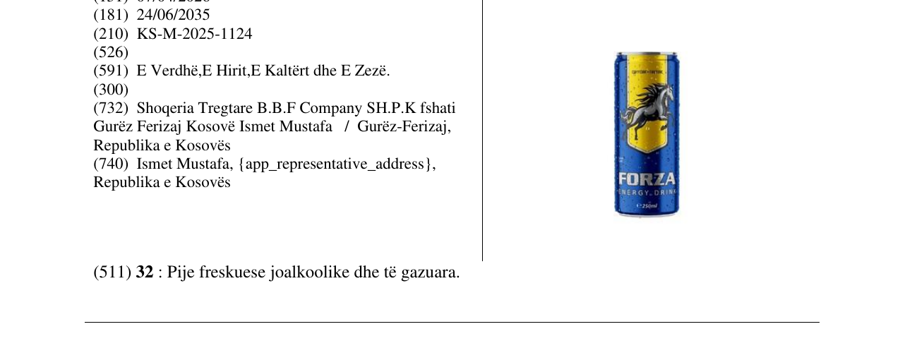 Zëri i markës FORZA në buletin