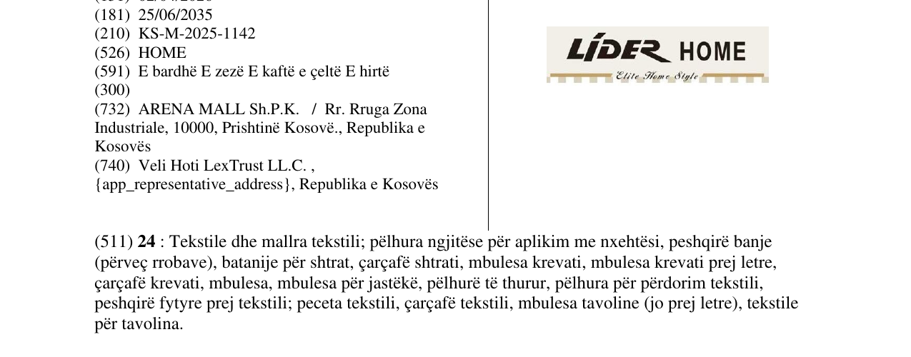 Zëri i markës Lider HOME në buletin