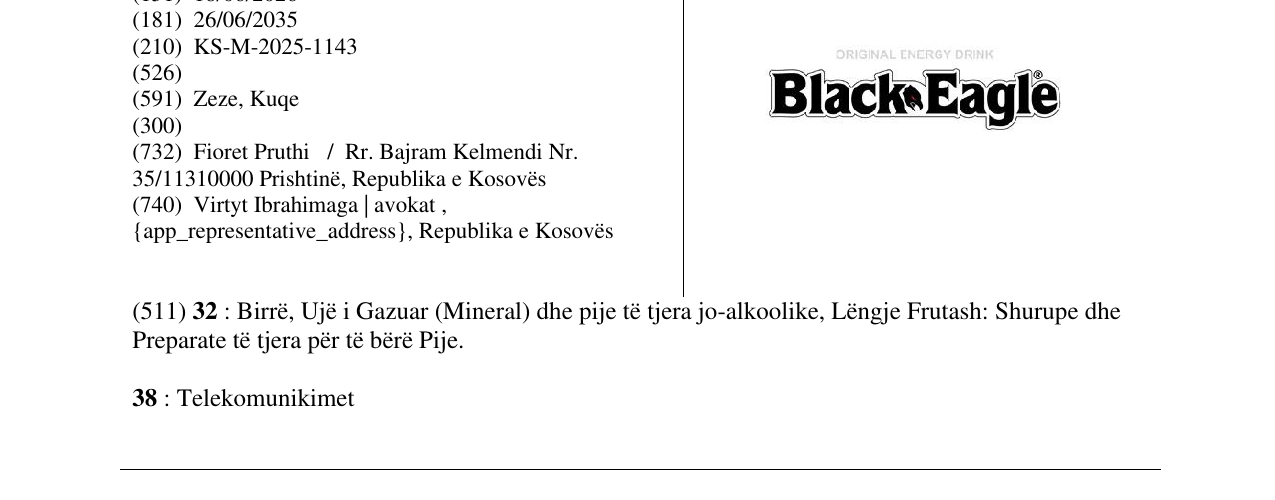 Zëri i markës BlackEagle në buletin