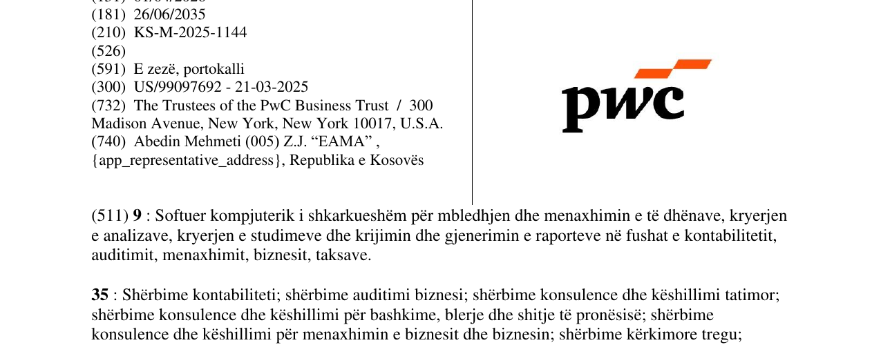 Zëri i markës pwc në buletin