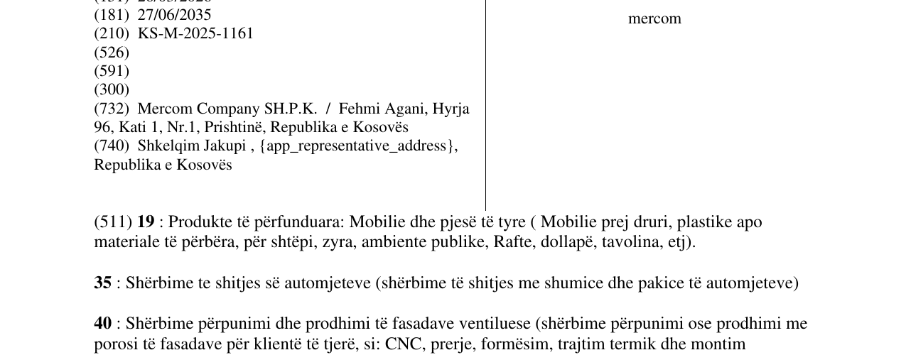 Zëri i markës mercom në buletin
