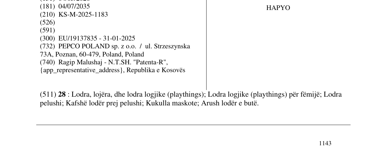 Zëri i markës HAPYO në buletin