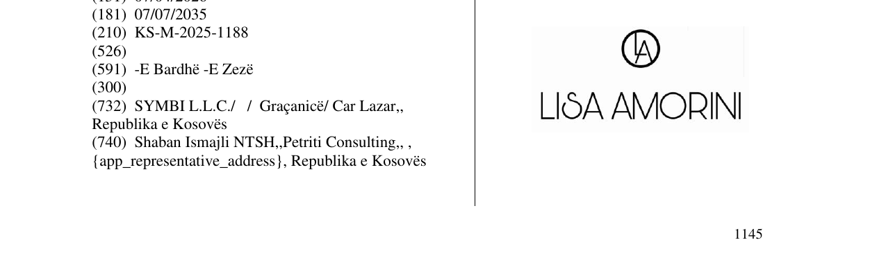 Zëri i markës LISA AMORINI në buletin