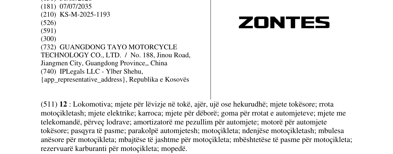 Zëri i markës ZONTES në buletin