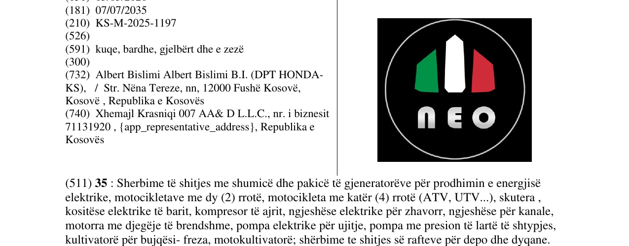 Zëri i markës neo në buletin