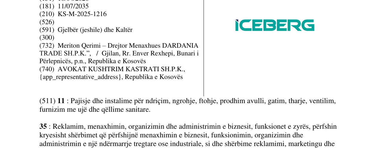 Zëri i markës Markë figurative në buletin