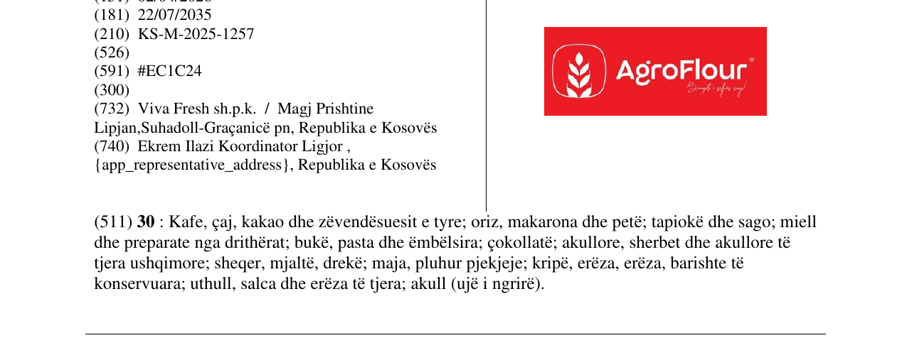 Zëri i markës AgroFlour në buletin