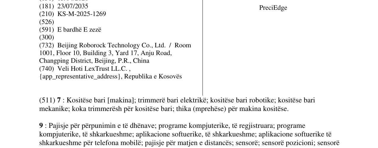 Zëri i markës PreciEdge në buletin