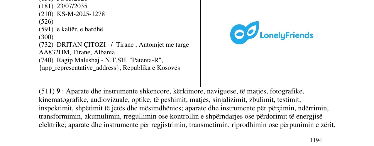 Zëri i markës LonelyFriends në buletin