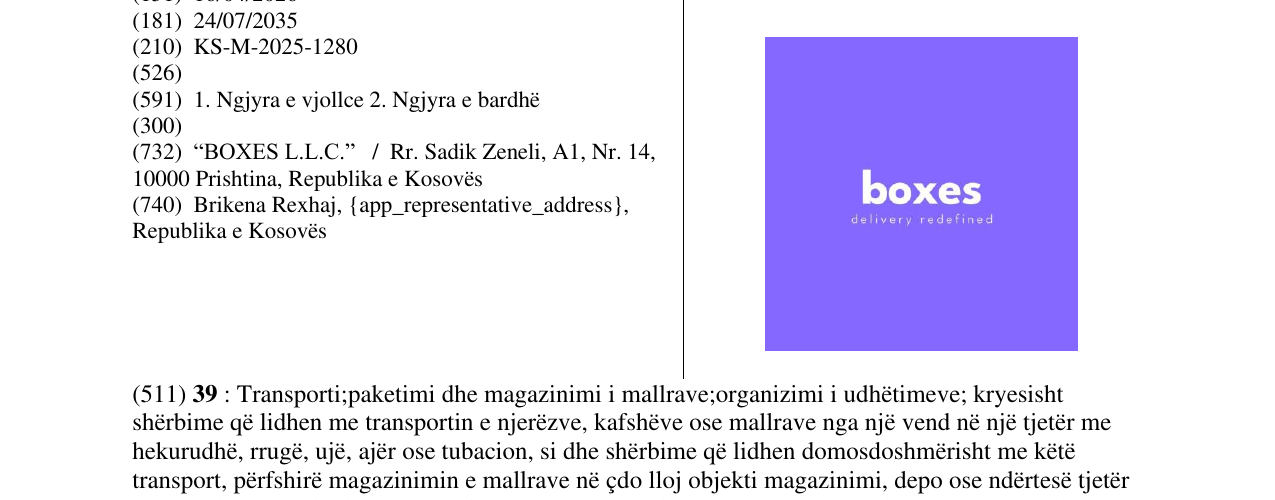Zëri i markës boxes në buletin