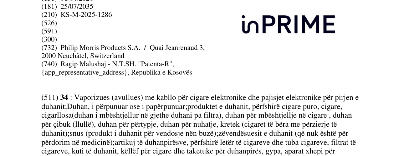 Zëri i markës inPRIME në buletin