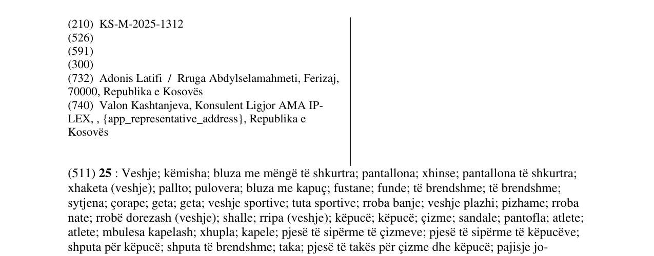 Zëri i markës LANCOLY në buletin