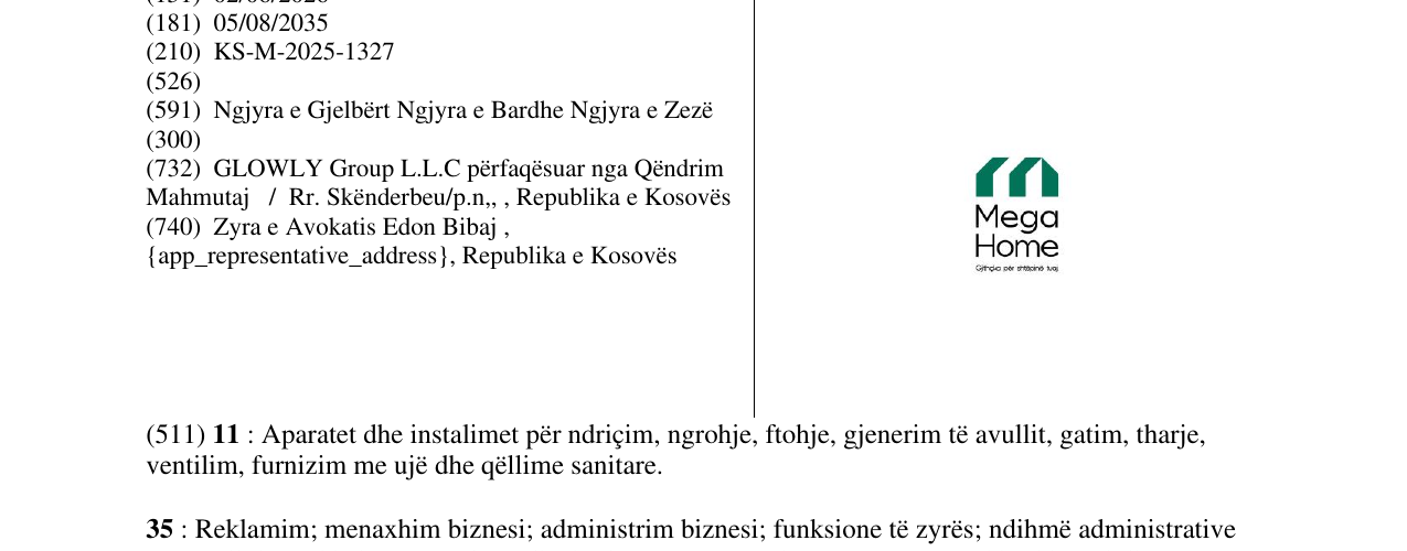 Zëri i markës Mega Home në buletin