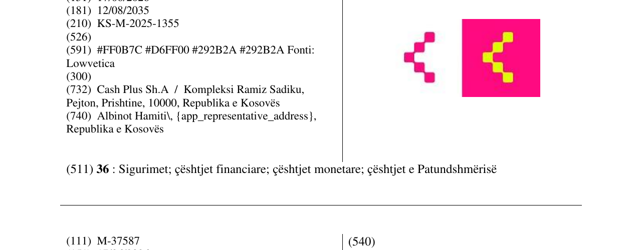 Zëri i markës CASHPLUS në buletin
