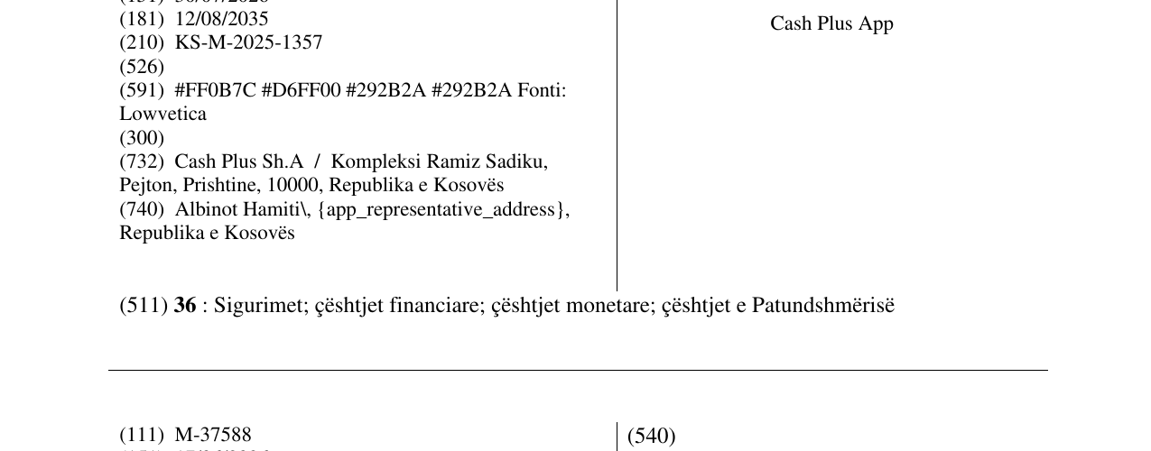Zëri i markës Cash Plus App në buletin