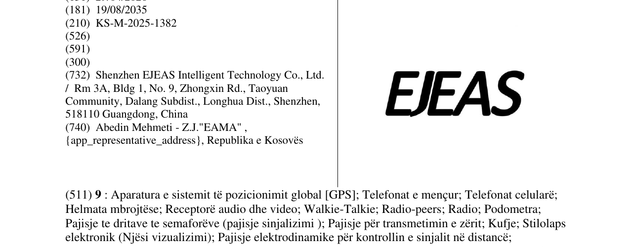Zëri i markës EJEAS në buletin
