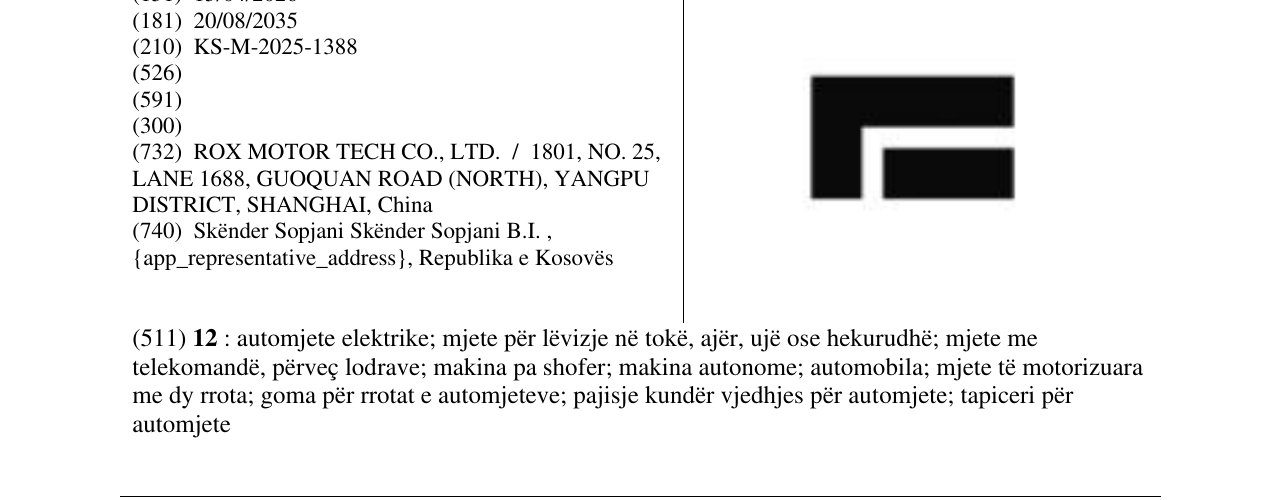 Zëri i markës ROX në buletin