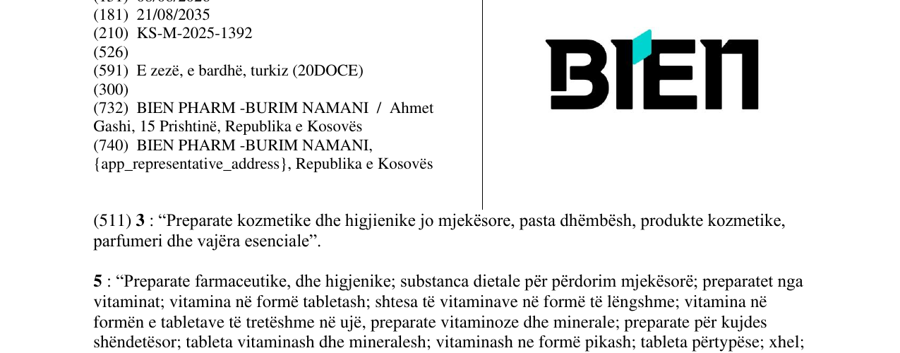 Zëri i markës BIEN në buletin