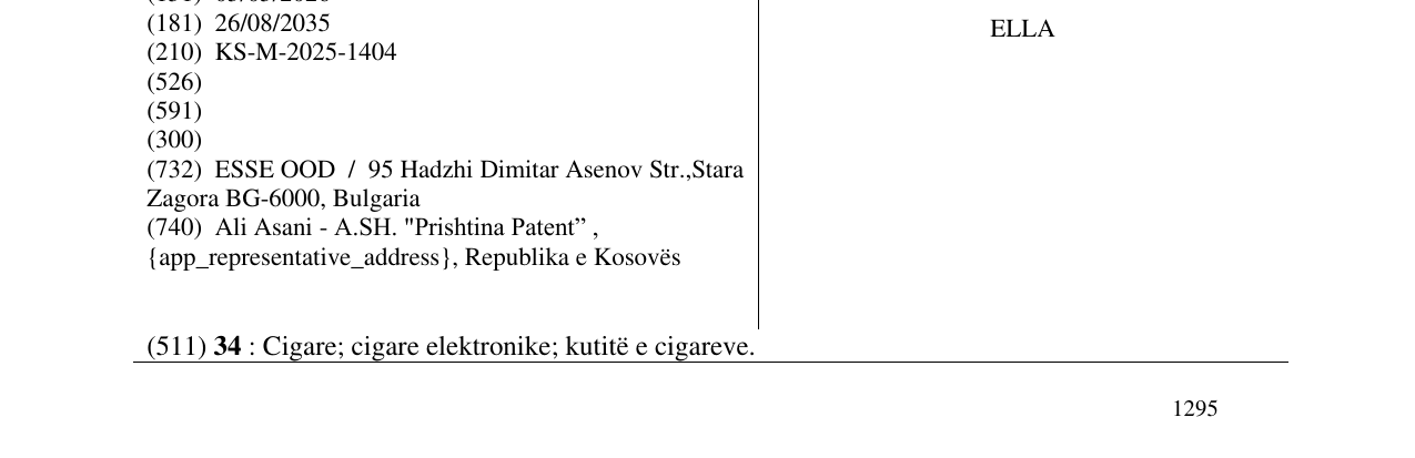 Zëri i markës ELLA në buletin