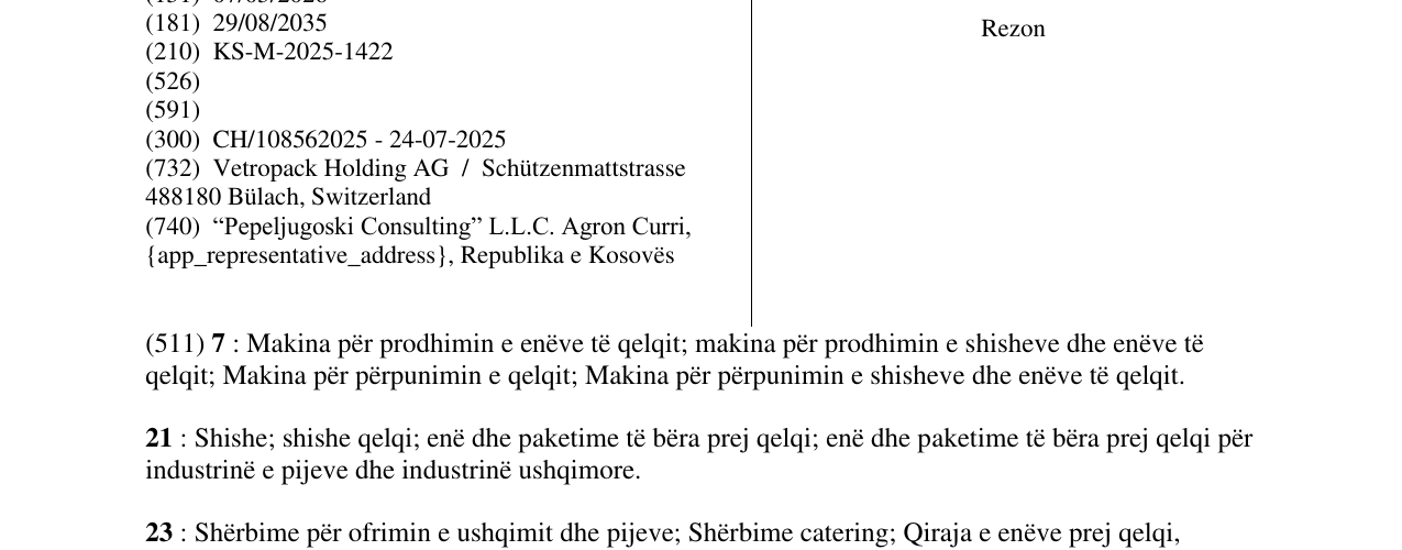 Zëri i markës Rezon në buletin