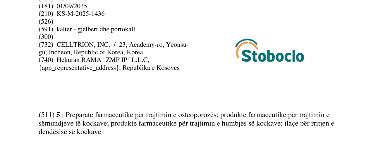 Zëri i markës Stoboclo në buletin