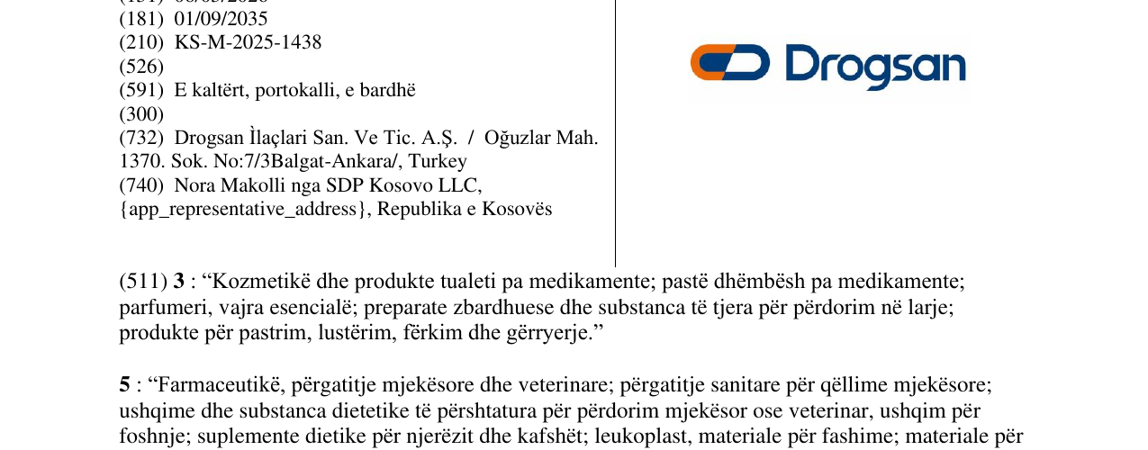 Zëri i markës Drogsan në buletin