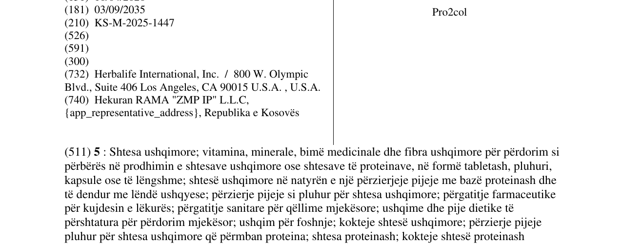 Zëri i markës Pro2col në buletin