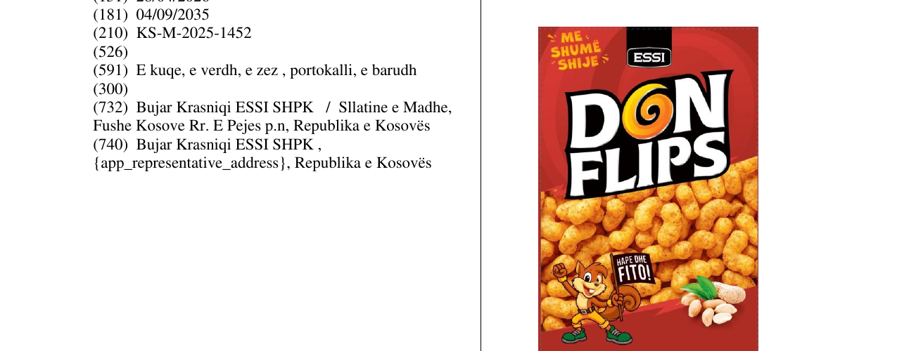 Zëri i markës DON FLIPS në buletin