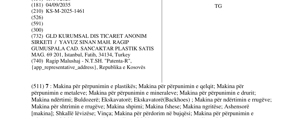 Zëri i markës TG në buletin