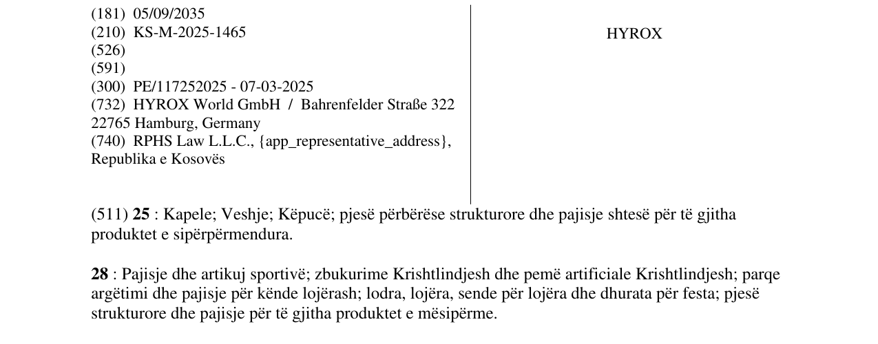 Zëri i markës HYROX në buletin