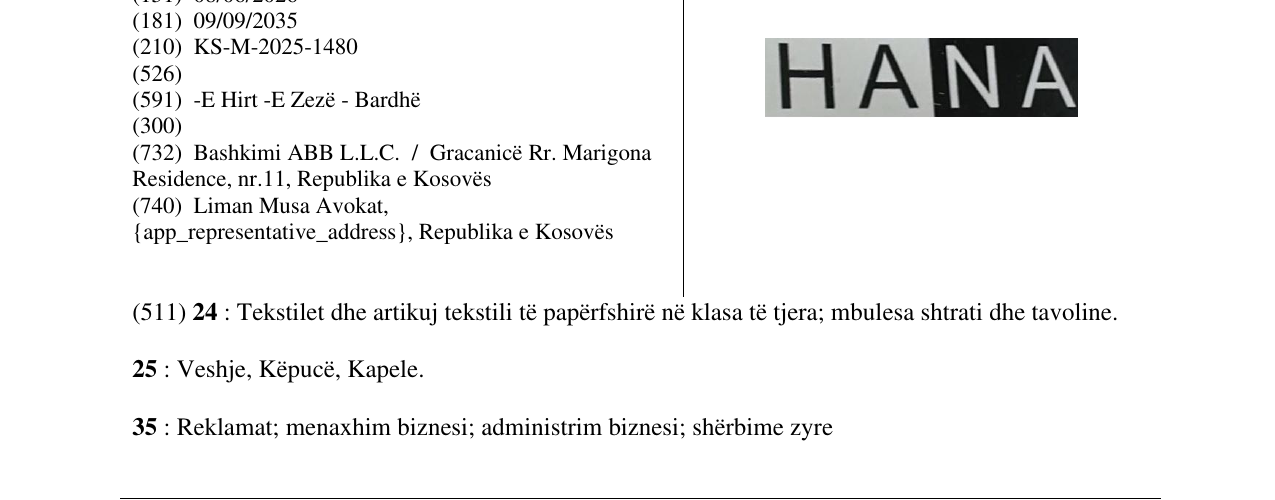 Zëri i markës HANA në buletin