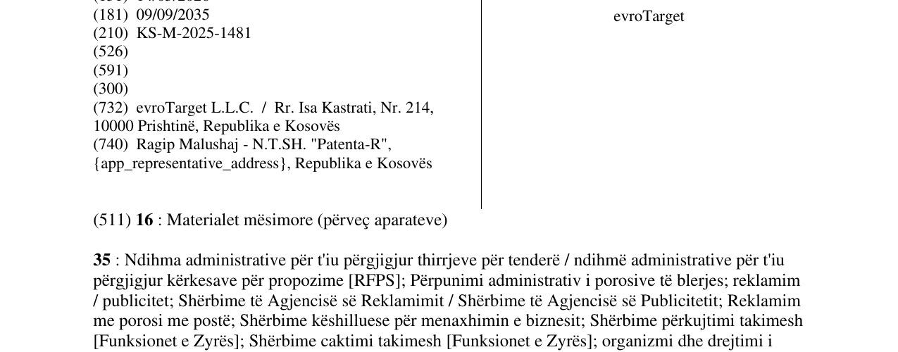 Zëri i markës evroTarget në buletin