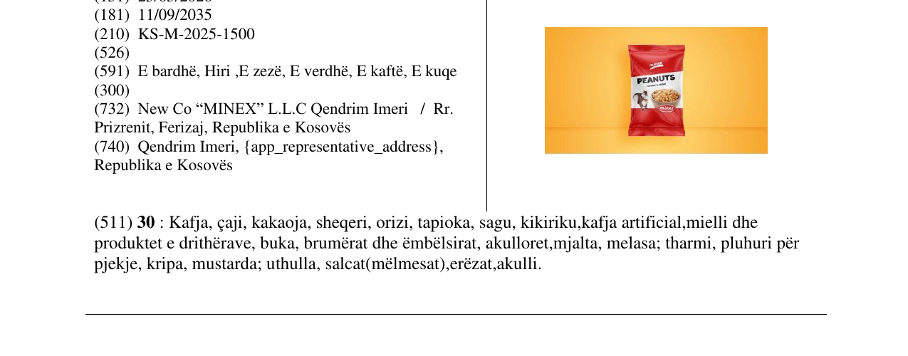 Zëri i markës PEANUTS roasted & salted në buletin