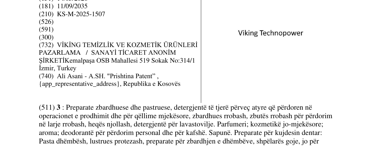 Zëri i markës Viking Technopower në buletin