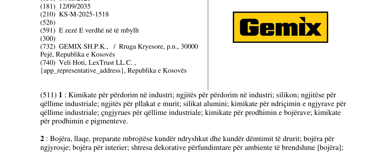 Zëri i markës Markë figurative në buletin