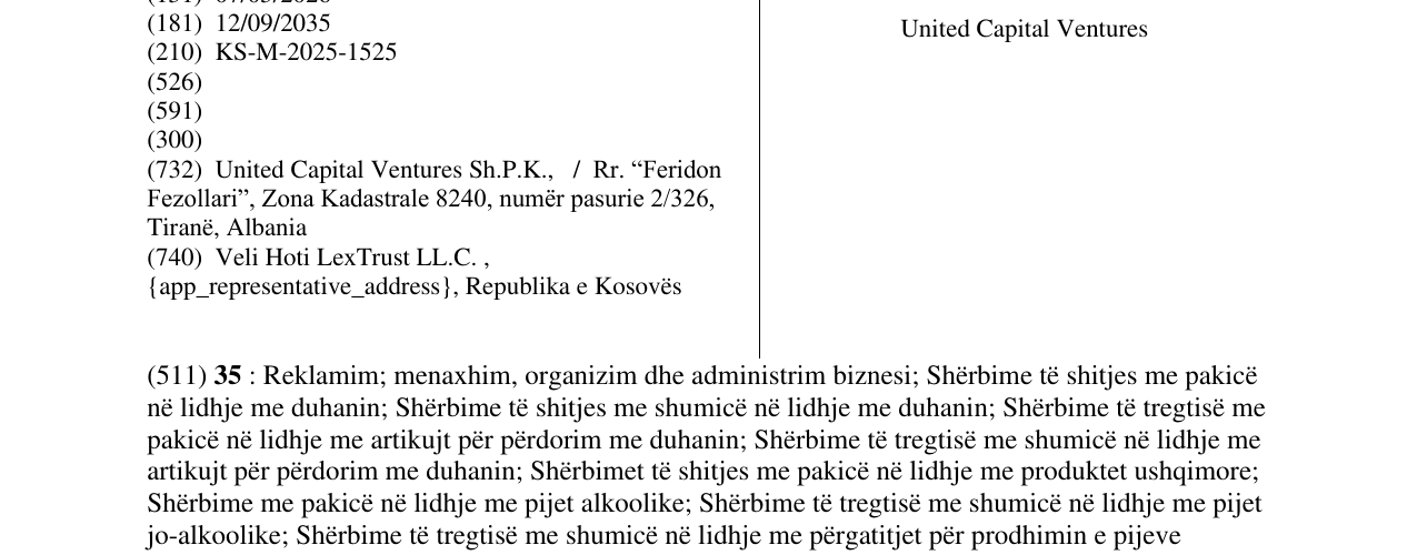 Zëri i markës United Capital Ventures në buletin