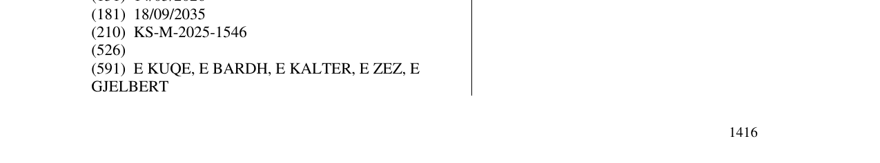Zëri i markës CAJ I FARES SE ZEZE në buletin