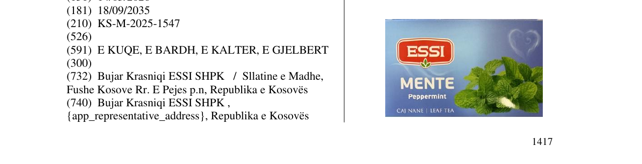 Zëri i markës MENTE në buletin