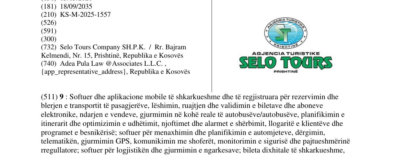 Zëri i markës SELO TOURS në buletin
