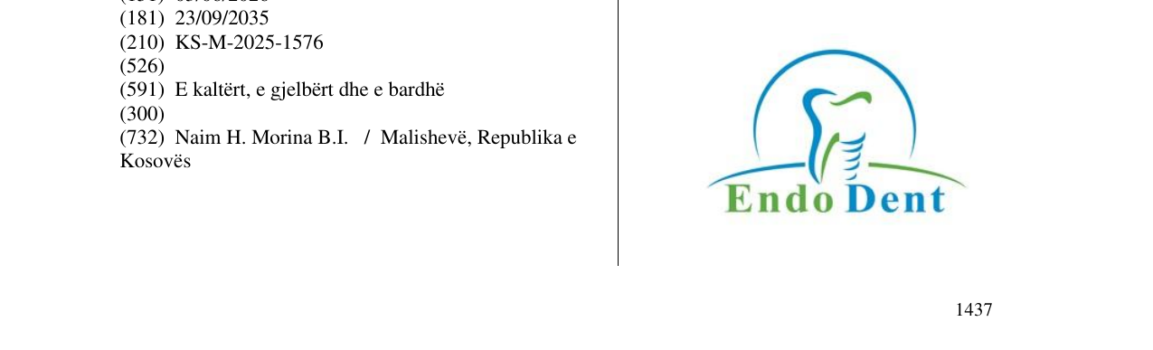 Zëri i markës ENDO DENT në buletin