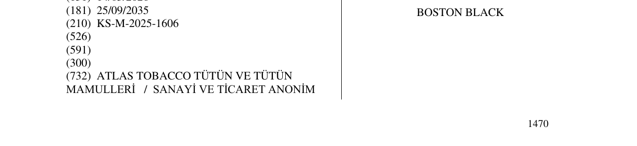 Zëri i markës BOSTON BLACK në buletin