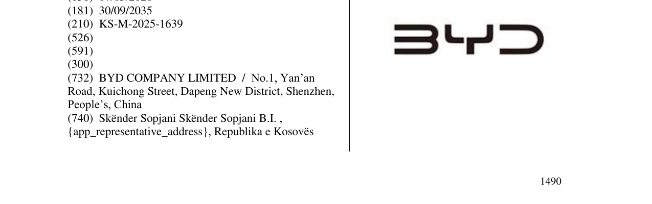 Zëri i markës BYD në buletin