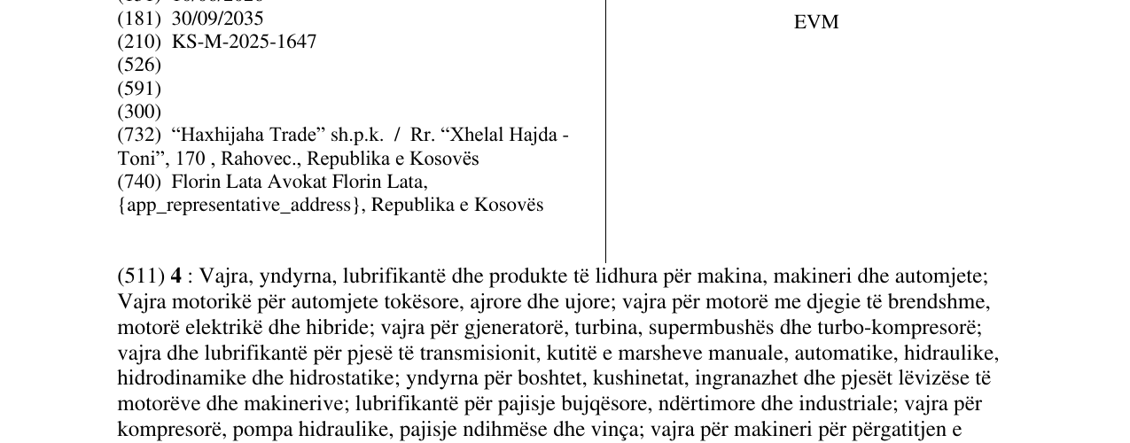 Zëri i markës EVM në buletin