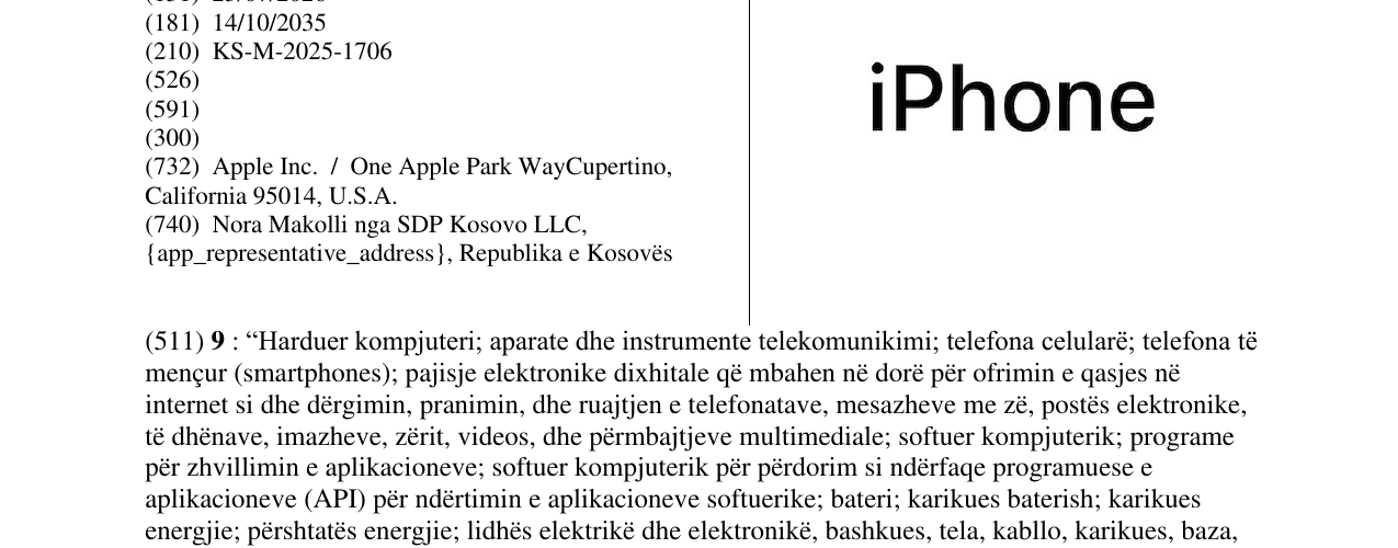 Zëri i markës iPhone në buletin