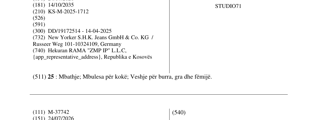 Zëri i markës STUDIO71 në buletin