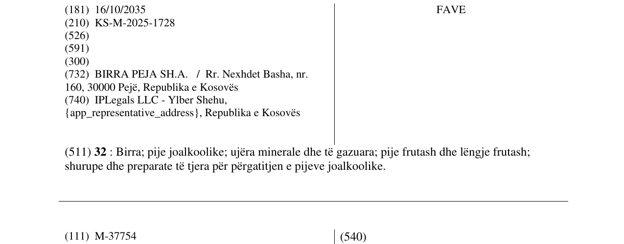 Zëri i markës FAVE në buletin
