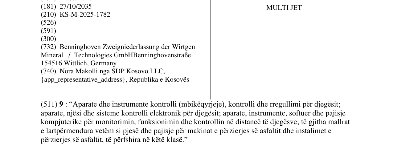 Zëri i markës MULTI JET në buletin