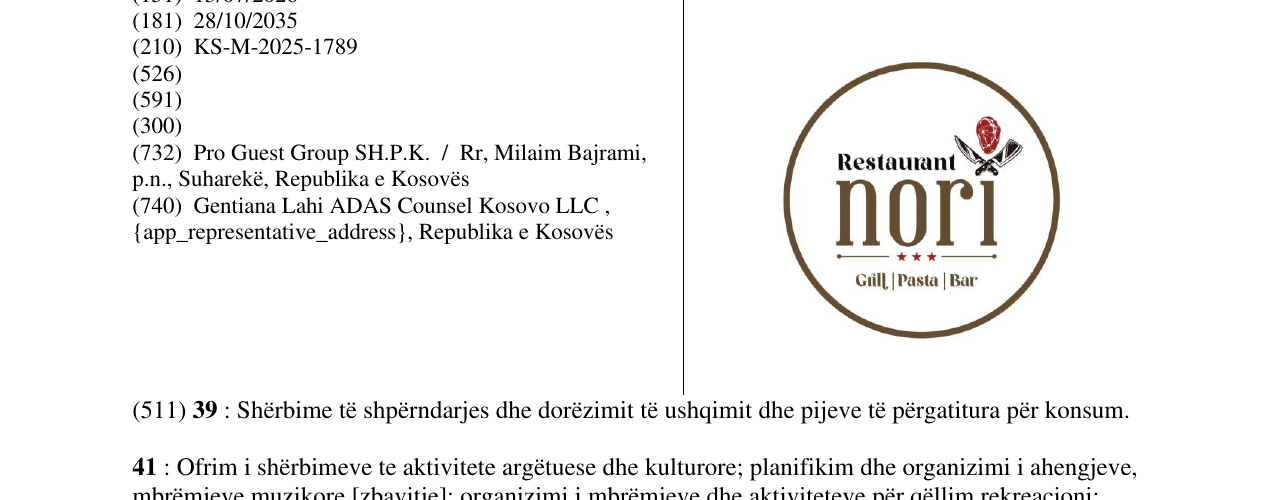 Zëri i markës nori në buletin
