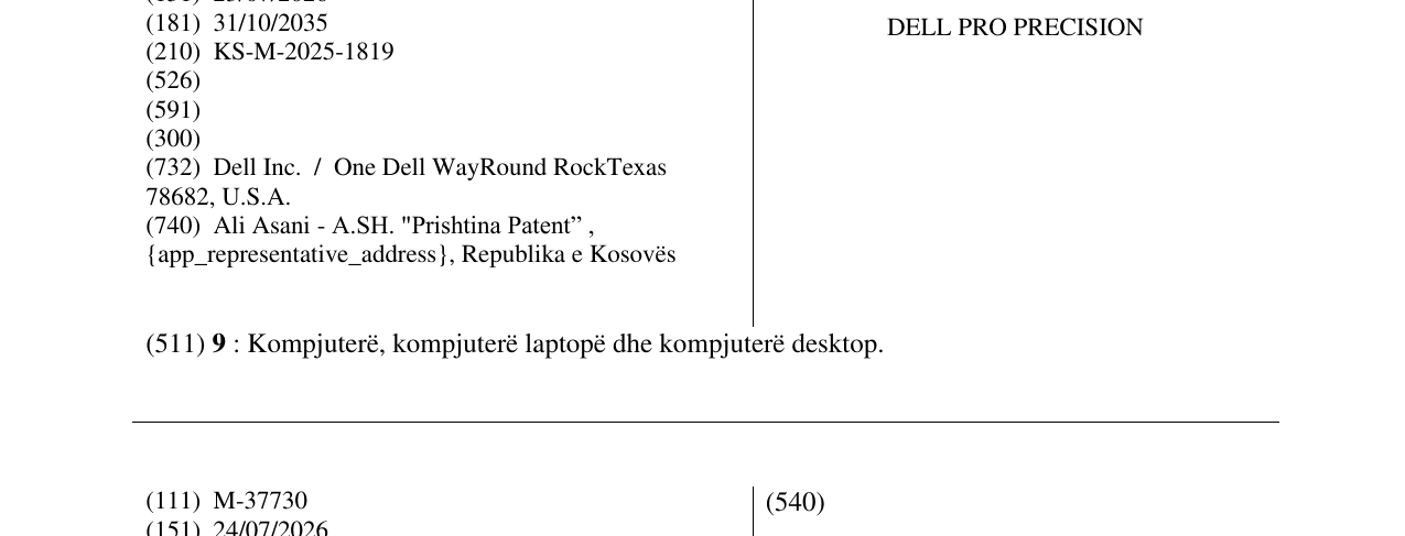 Zëri i markës DELL PRO PRECISION në buletin